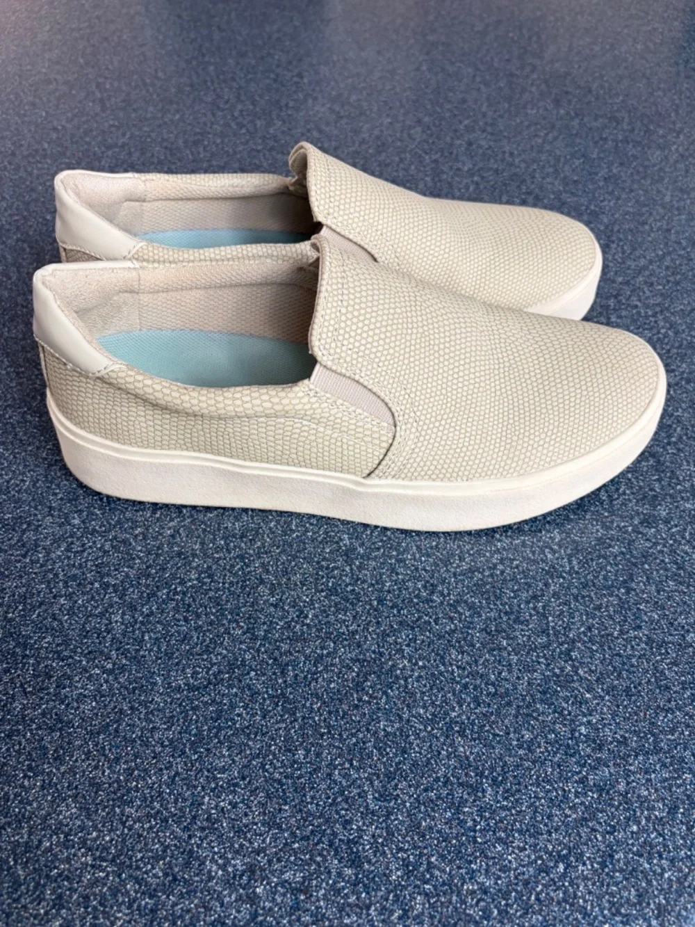 Dr Scholl’s Madison slip on sneakers in beige.